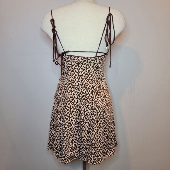 Free People | Kai Printed Mini Dress in colour "Coffee Combo" - Picture 3 of 15